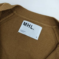 MHL. DENSE COTTON 595-8264505 コットンニット カーディガン ブラウン レディース エムエイチエル【中古】5-0901M∞