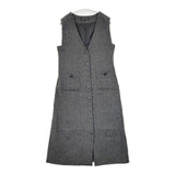 STRAWBERRY-FIELDS ツイード2wayジャンスカ コート 羽織 定価29700円 ワンピース 24AW グレー レディース ストロベリーフィールズ【中古】5-1101T∞