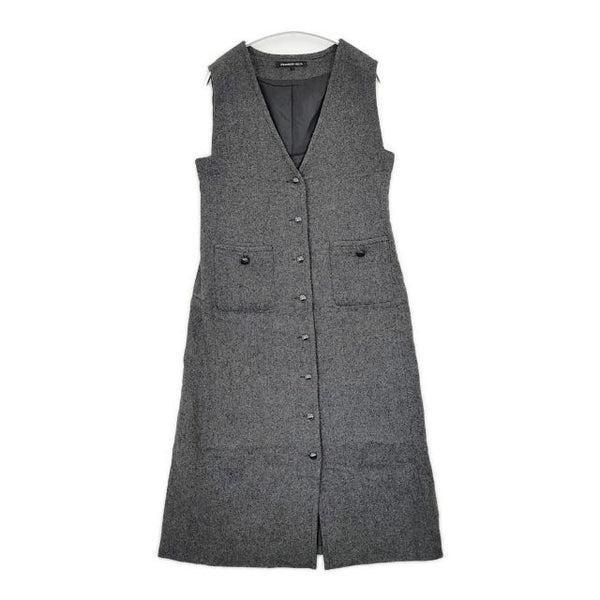 STRAWBERRY-FIELDS ツイード2wayジャンスカ コート 羽織 定価29700円 ワンピース 24AW グレー レディース ストロベリーフィールズ【中古】5-1101T∞