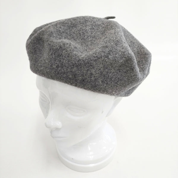 MHL. ウールベレー 定価6545円 595-0276503 ベレー帽 グレー レディース エムエイチエル【中古】5-1016T◎