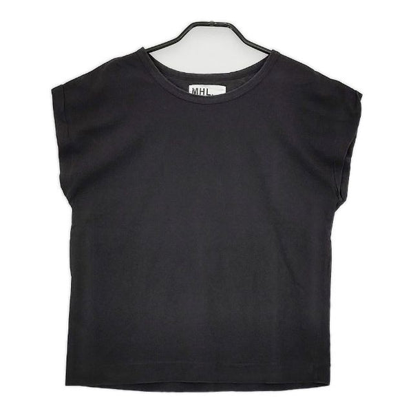 MHL. HIGH TWISTED DRY JERSEY T-SHIRTS 595-9168505 Ｔシャツ カットソー ブラック レディース エムエイチエル【中古】5-0528S∞