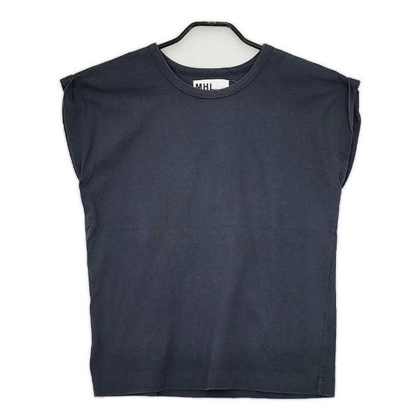 MHL. NATURAL LIGHT COTTON JERSEY 定価9350円 595-2168505 Ｔシャツ カットソー 22SS ネイビー レディース エムエイチエル【中古】5-0528S∞
