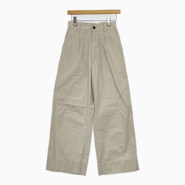 MHL. ORGANIC LIGHT COTTON TWILL 595-3140506 パンツ 23SS ベージュ レディース エムエイチエル【中古】5-0907G∞