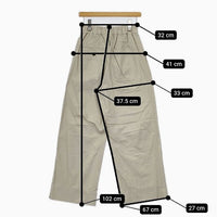 MHL. ORGANIC LIGHT COTTON TWILL 595-3140506 パンツ 23SS ベージュ レディース エムエイチエル【中古】5-0907G∞
