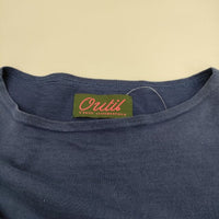OUTIL ボートネック 無地 コットン 0 半袖Ｔシャツ カットソー ネイビー レディース ウティ【中古】5-0528S∞