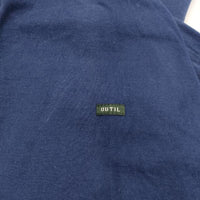 OUTIL ボートネック 無地 コットン 0 半袖Ｔシャツ カットソー ネイビー レディース ウティ【中古】5-0528S∞
