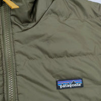 patagonia キッズリバーシブルレディフレディフーディ 16-18/XXL 68095FA22 ブルゾン カーキ ブラウン レディース パタゴニア【中古】5-0920T♪