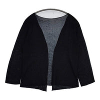 F/Style ニットジャケット 羽織 カーディガン ブラック レディース エフスタイル【中古】5-0901M∞