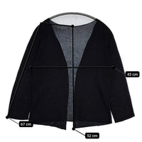 F/Style ニットジャケット 羽織 カーディガン ブラック レディース エフスタイル【中古】5-0901M∞