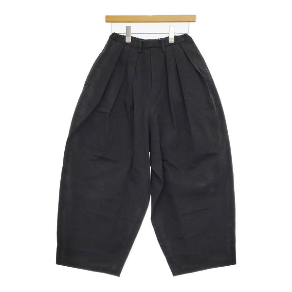 TENNE HANDCRAFTED MODERN 3タックワイドイージーパンツ サイズS バルーン ブラック レディース テンハンドクラフテッドモダン【中古】5-0513M♪