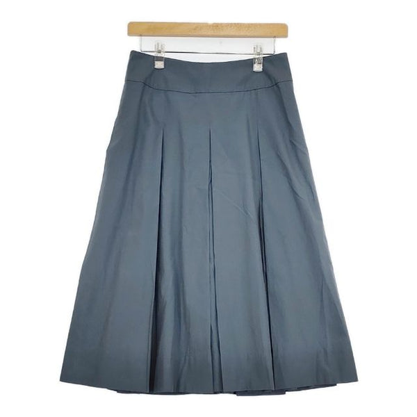 MARGARET HOWELL SILK COTTON POPLIN 定価41800円 578-1232007 スカート ブルーグレー レディース マーガレットハウエル【中古】5-0901M∞