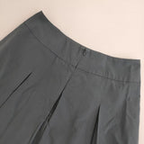 MARGARET HOWELL SILK COTTON POPLIN 定価41800円 578-1232007 スカート ブルーグレー レディース マーガレットハウエル【中古】5-0901M∞