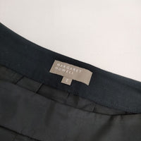 MARGARET HOWELL SILK POLYESTER 578-8232004 アコーディオンプリーツ スカート ブラック レディース マーガレットハウエル【中古】5-0901M∞
