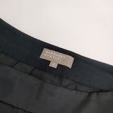 MARGARET HOWELL SILK POLYESTER 578-8232004 アコーディオンプリーツ スカート ブラック レディース マーガレットハウエル【中古】5-0901M∞