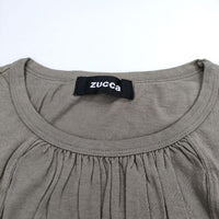 ZUCCa 製品染め M コットン 半袖Ｔシャツ カットソー カーキ レディース ズッカ【中古】5-0528S∞
