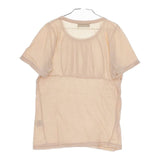 ZUCCa 製品染め M コットン 半袖Ｔシャツ カットソー ピンクベージュ レディース ズッカ【中古】5-0528S∞