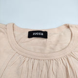 ZUCCa 製品染め M コットン 半袖Ｔシャツ カットソー ピンクベージュ レディース ズッカ【中古】5-0528S∞