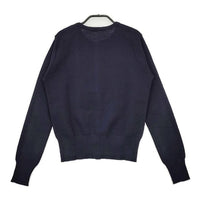ZUCCa フランス製 クルーネック ウール カーディガン ネイビー レディース ズッカ【中古】5-0917T∞