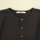 ZUCCa フランス製 クルーネック ウール カーディガン ネイビー レディース ズッカ【中古】5-0917T∞