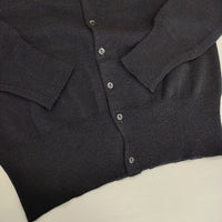 ZUCCa フランス製 クルーネック ウール カーディガン ネイビー レディース ズッカ【中古】5-0917T∞