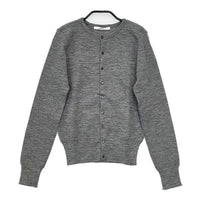 ZUCCa フランス製 クルーネック ウール カーディガン グレー レディース ズッカ【中古】5-0917T∞
