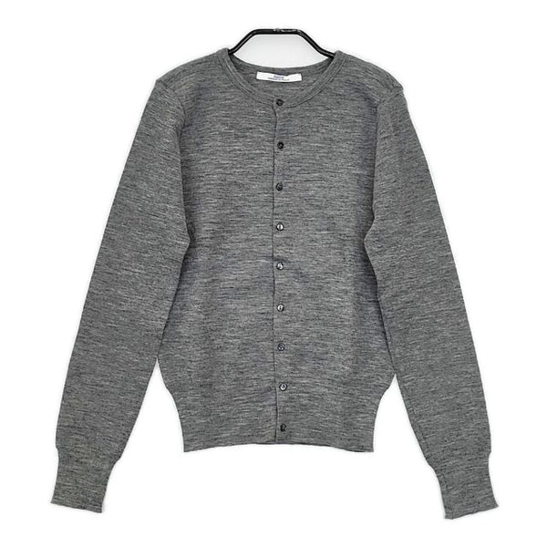 ZUCCa フランス製 クルーネック ウール カーディガン グレー レディース ズッカ【中古】5-0917T∞