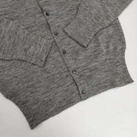 ZUCCa フランス製 クルーネック ウール カーディガン グレー レディース ズッカ【中古】5-0917T∞