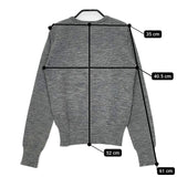 ZUCCa フランス製 クルーネック ウール カーディガン グレー レディース ズッカ【中古】5-0917T∞