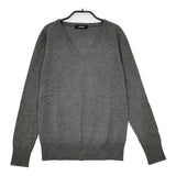 ZUCCa Vネック ウールシルクカシミヤ セーター ニット グレー レディース ズッカ【中古】5-0917T∞