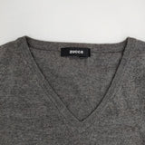 ZUCCa Vネック ウールシルクカシミヤ セーター ニット グレー レディース ズッカ【中古】5-0917T∞