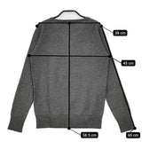 ZUCCa Vネック ウールシルクカシミヤ セーター ニット グレー レディース ズッカ【中古】5-0917T∞