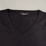 ZUCCa Vネック ウールシルクカシミヤ セーター ニット ブラック レディース ズッカ【中古】5-0917T∞