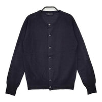 ZUCCa クルーネック ウールシルクカシミヤ カーディガン ネイビー レディース ズッカ【中古】5-0917T∞