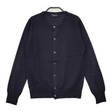 ZUCCa クルーネック ウールシルクカシミヤ カーディガン ネイビー レディース ズッカ【中古】5-0917T∞
