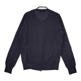 ZUCCa クルーネック ウールシルクカシミヤ カーディガン ネイビー レディース ズッカ【中古】5-0917T∞