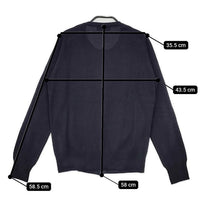 ZUCCa クルーネック ウールシルクカシミヤ カーディガン ネイビー レディース ズッカ【中古】5-0917T∞