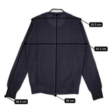 ZUCCa クルーネック ウールシルクカシミヤ カーディガン ネイビー レディース ズッカ【中古】5-0917T∞
