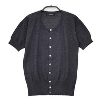 ZUCCa カシミヤ100％ 半袖 ニット カーディガン チャコールグレー レディース ズッカ【中古】5-0917T∞