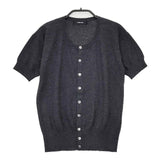 ZUCCa カシミヤ100％ 半袖 ニット カーディガン チャコールグレー レディース ズッカ【中古】5-0917T∞