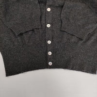ZUCCa カシミヤ100％ 半袖 ニット カーディガン チャコールグレー レディース ズッカ【中古】5-0917T∞