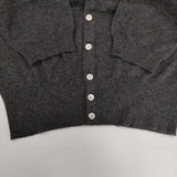 ZUCCa カシミヤ100％ 半袖 ニット カーディガン チャコールグレー レディース ズッカ【中古】5-0917T∞