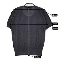 ZUCCa カシミヤ100％ 半袖 ニット カーディガン チャコールグレー レディース ズッカ【中古】5-0917T∞