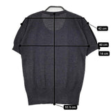 ZUCCa カシミヤ100％ 半袖 ニット カーディガン チャコールグレー レディース ズッカ【中古】5-0917T∞