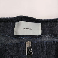 TODAYFUL フロントジップサロペット コットンリネン サイズ38 定価19800円 サロペット ネイビー レディース トゥデイフル【中古】5-0408M♪