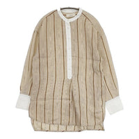 TODAYFUL リネンストライプグランパシャツ プルオーバー ブラウス シャツ ベージュ レディース トゥデイフル【中古】5-0901M∞