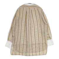 TODAYFUL リネンストライプグランパシャツ プルオーバー ブラウス シャツ ベージュ レディース トゥデイフル【中古】5-0901M∞