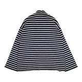 ORCIVAL ボーダー ハーフジップ ハイネック カットソー ネイビー ホワイト レディース オーシバル/オーチバル【中古】5-0901M∞