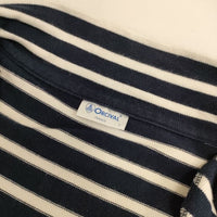 ORCIVAL ボーダー ハーフジップ ハイネック カットソー ネイビー ホワイト レディース オーシバル/オーチバル【中古】5-0901M∞