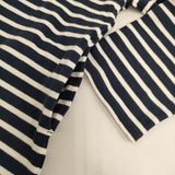 ORCIVAL ボーダー ハーフジップ ハイネック カットソー ネイビー ホワイト レディース オーシバル/オーチバル【中古】5-0901M∞