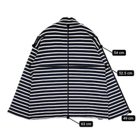 ORCIVAL ボーダー ハーフジップ ハイネック カットソー ネイビー ホワイト レディース オーシバル/オーチバル【中古】5-0901M∞